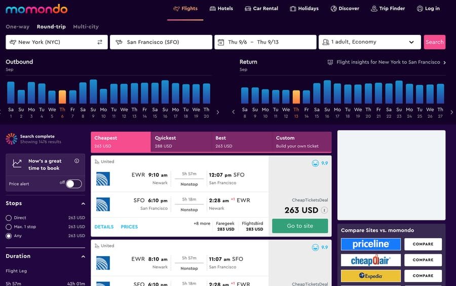 Best flight booking websites in 2024 Momondo